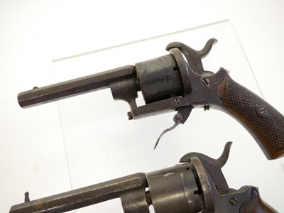 Lot 17 - Three Belgian pinfire revolvers, with 3 inch...