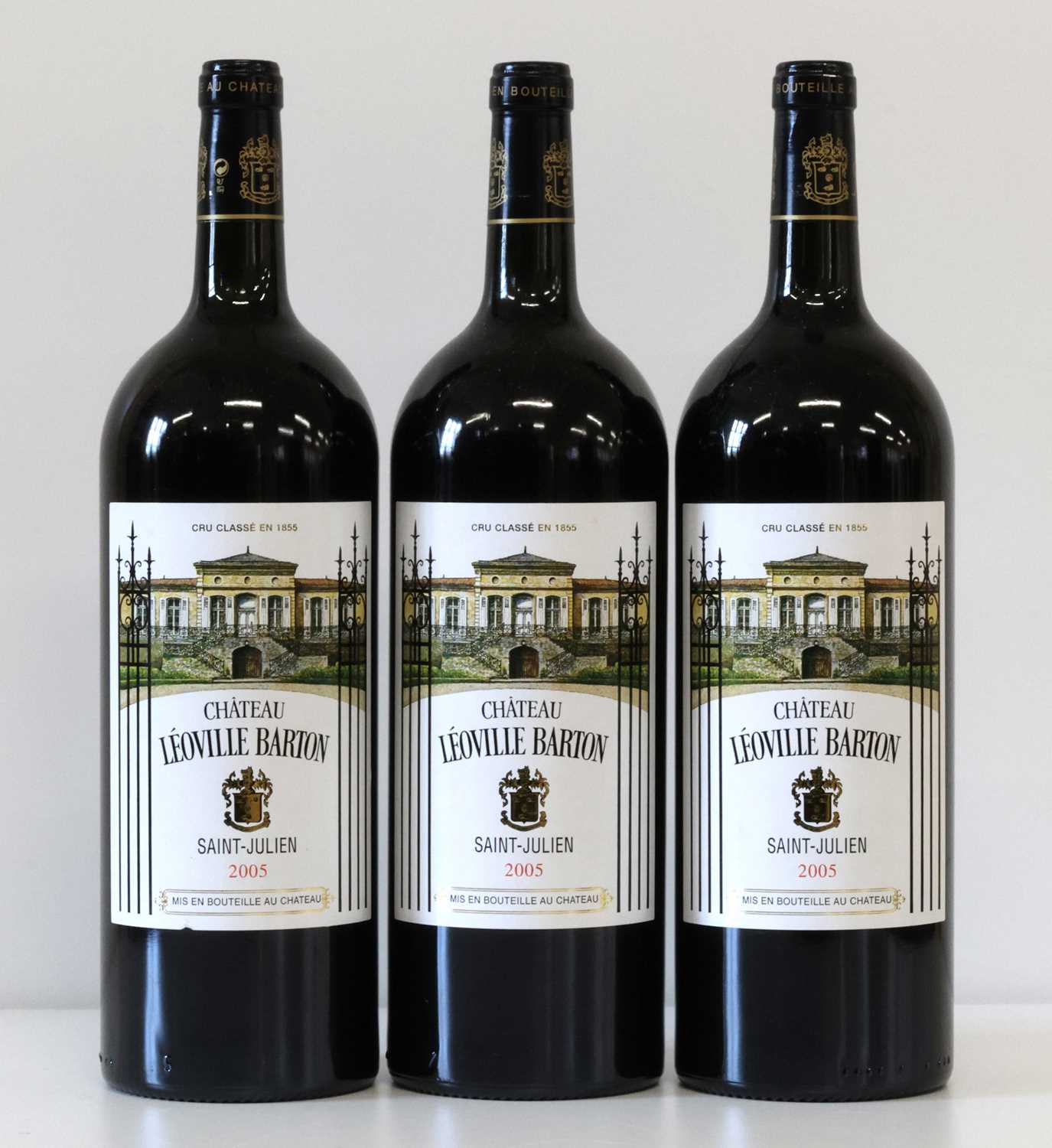 Lot 11 - 3 Magnum bottles Château Léoville Barton, Grand Cru Classe Saint Julien 2005