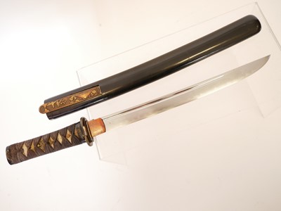 Lot 126 - Japanese Tanto, 27cm cutting edge, 3mm sori,...