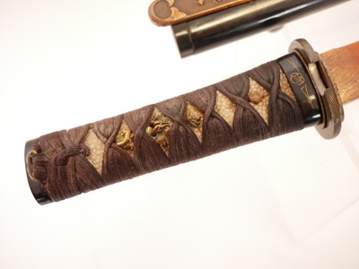 Lot 126 - Japanese Tanto, 27cm cutting edge, 3mm sori,...