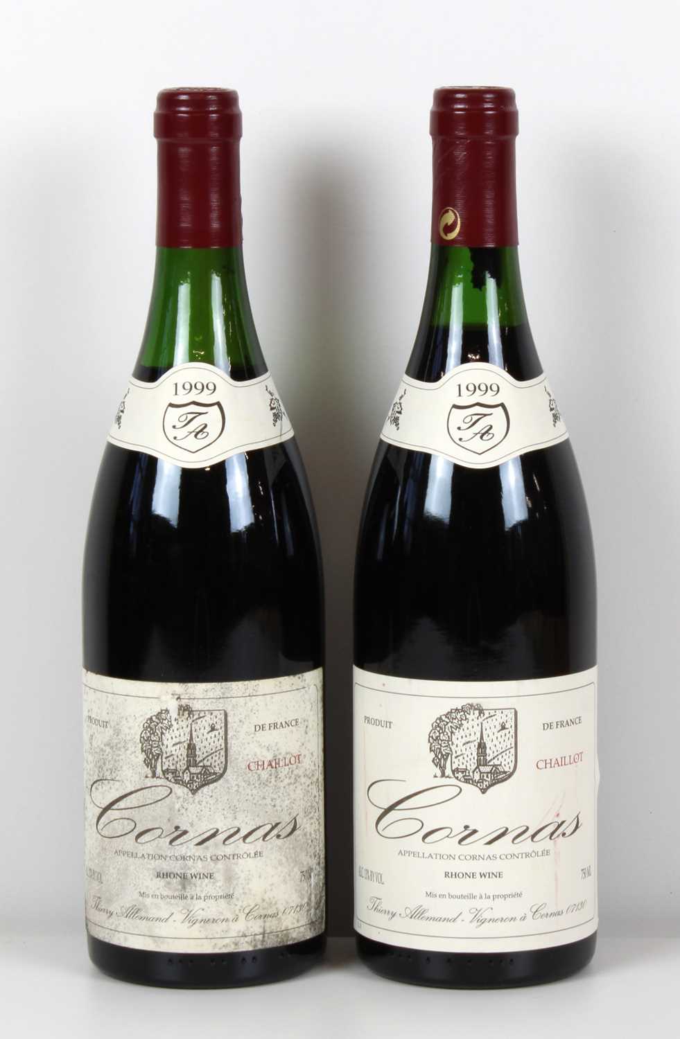 Lot 43 - 2 Bottles Cornas ‘Chaillot’ Domaine Thierry Allemand 1999