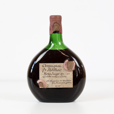 Lot 195 - 1 Bottle from 1950’s/60’s bottling Armagnac de Malliac Hors d’age Bottle No. 229
