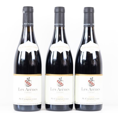 Lot 36 - 3 bottles Cornas “Les Arenes” Chapoutier 2006 (all less than 1cm.)