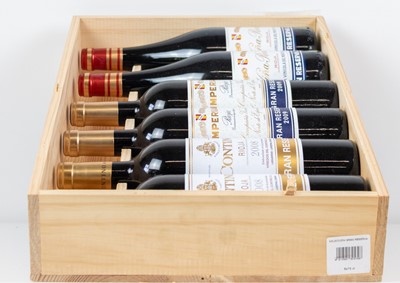 Lot 40 - 6 bottles in previously Unopened OWC CVNE “Seleccion” Gran Reserva