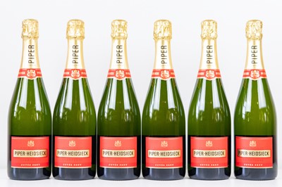 Lot 78 - 6 bottles Champagne Piper Heidsieck Cuvee Brut NV