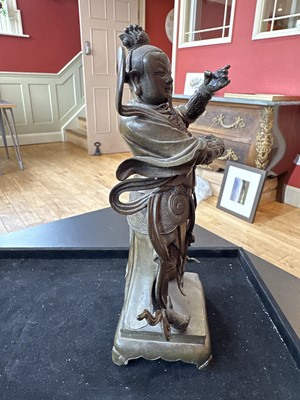 Lot 51 - A Chinese Bronze Figure of Guan Yu