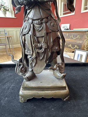 Lot 51 - A Chinese Bronze Figure of Guan Yu