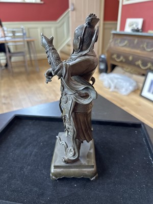 Lot 51 - A Chinese Bronze Figure of Guan Yu