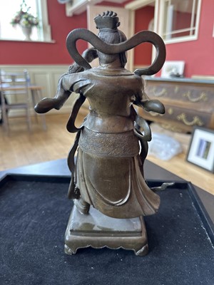 Lot 51 - A Chinese Bronze Figure of Guan Yu