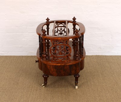 Lot 167 - A Victorian Burr Walnut Canterbury