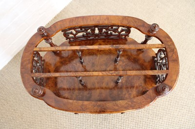 Lot 167 - A Victorian Burr Walnut Canterbury
