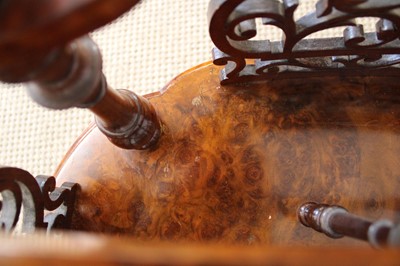 Lot 167 - A Victorian Burr Walnut Canterbury