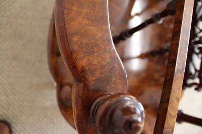 Lot 167 - A Victorian Burr Walnut Canterbury