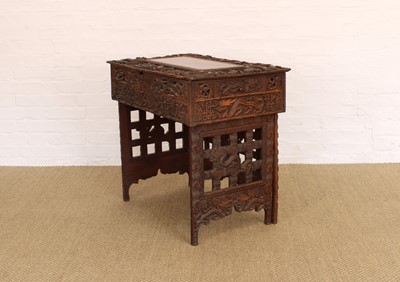 Lot 194 - A Late 19th/Early 20th Century Burmese Table with Folding Legs