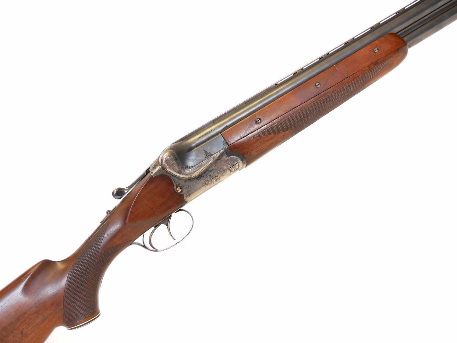 Lot 412 - AYA Coral 12 bore over and under shotgun,...