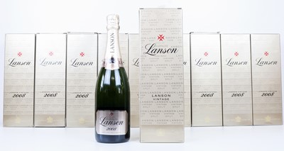 Lot 85 - 10 bottles Champagne Lanson Vintage 2008