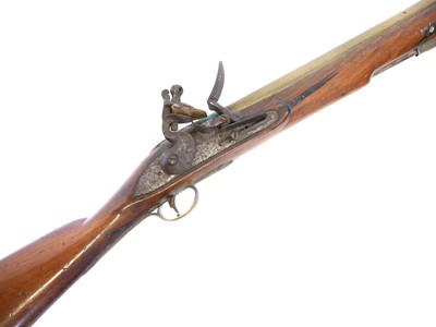 Lot 25 - Flintlock blunderbuss, 16inch brass barrel...