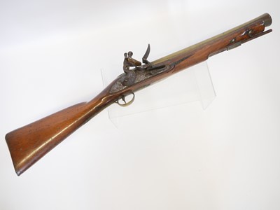 Lot 25 - Flintlock blunderbuss, 16inch brass barrel...