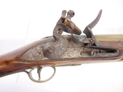 Lot 25 - Flintlock blunderbuss, 16inch brass barrel...
