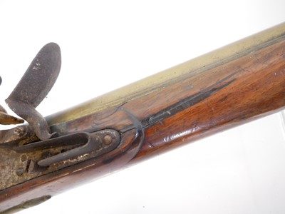 Lot 25 - Flintlock blunderbuss, 16inch brass barrel...