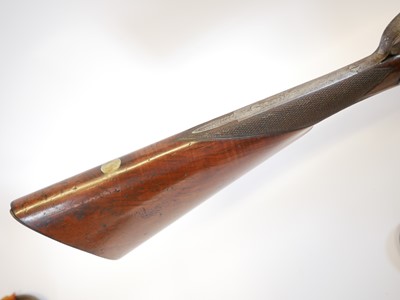 Lot 84 - Percussion 18 bore double barrel shotgun,...