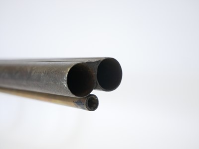 Lot 84 - Percussion 18 bore double barrel shotgun,...