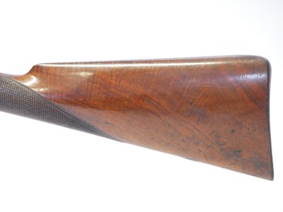 Lot 84 - Percussion 18 bore double barrel shotgun,...
