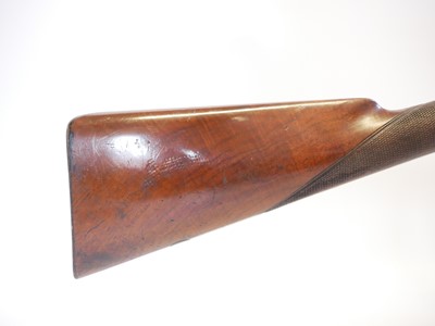 Lot 84 - Percussion 18 bore double barrel shotgun,...