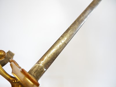 Lot 165 - Two court swords, one with the majority of the...