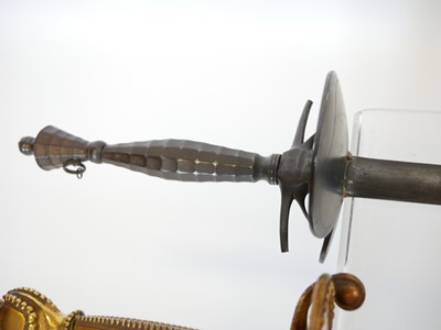 Lot 165 - Two court swords, one with the majority of the...