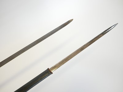 Lot 165 - Two court swords, one with the majority of the...