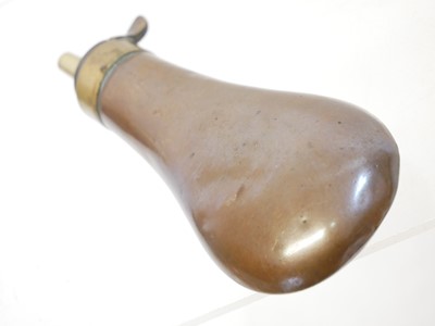 Lot 152 - Sykes 120 bore revolver powder flask, brass...