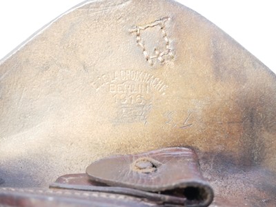 Lot 167 - WWI Luger PO8 Luger holster, dated 1916 and...