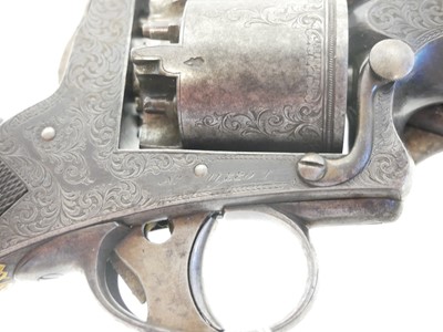 Lot 49 - Engraved .54 bore Tranter percussion revolver,...