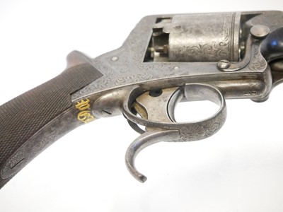 Lot 49 - Engraved .54 bore Tranter percussion revolver,...