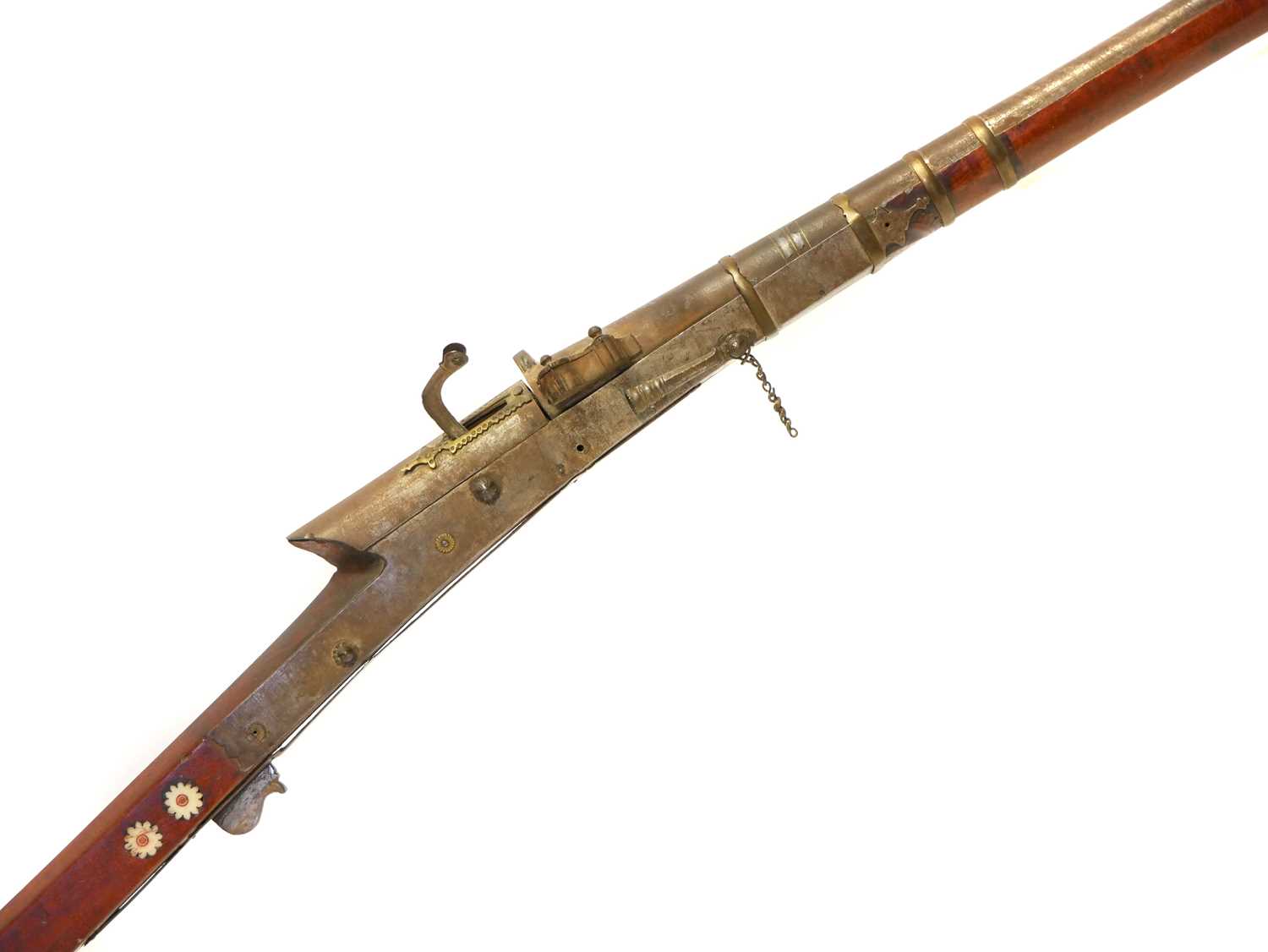 Lot 54 - Indian matchlock musket, approximately 32