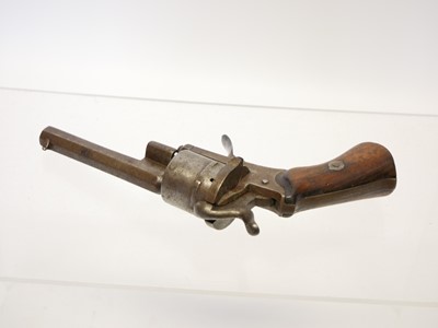 Lot 53 - Belgian 7mm pinfire revolver, 3.5inch...