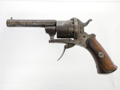Lot 53 - Belgian 7mm pinfire revolver, 3.5inch...