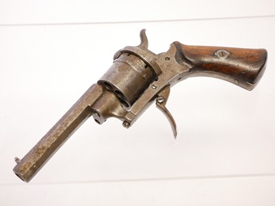 Lot 53 - Belgian 7mm pinfire revolver, 3.5inch...