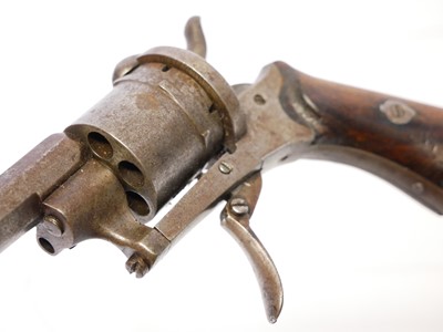 Lot 53 - Belgian 7mm pinfire revolver, 3.5inch...