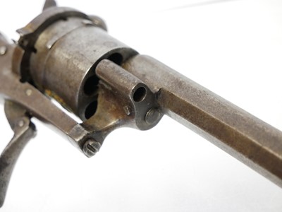 Lot 53 - Belgian 7mm pinfire revolver, 3.5inch...