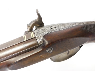 Lot W. Wheatcroft of Oldham, percussion 10 bore...