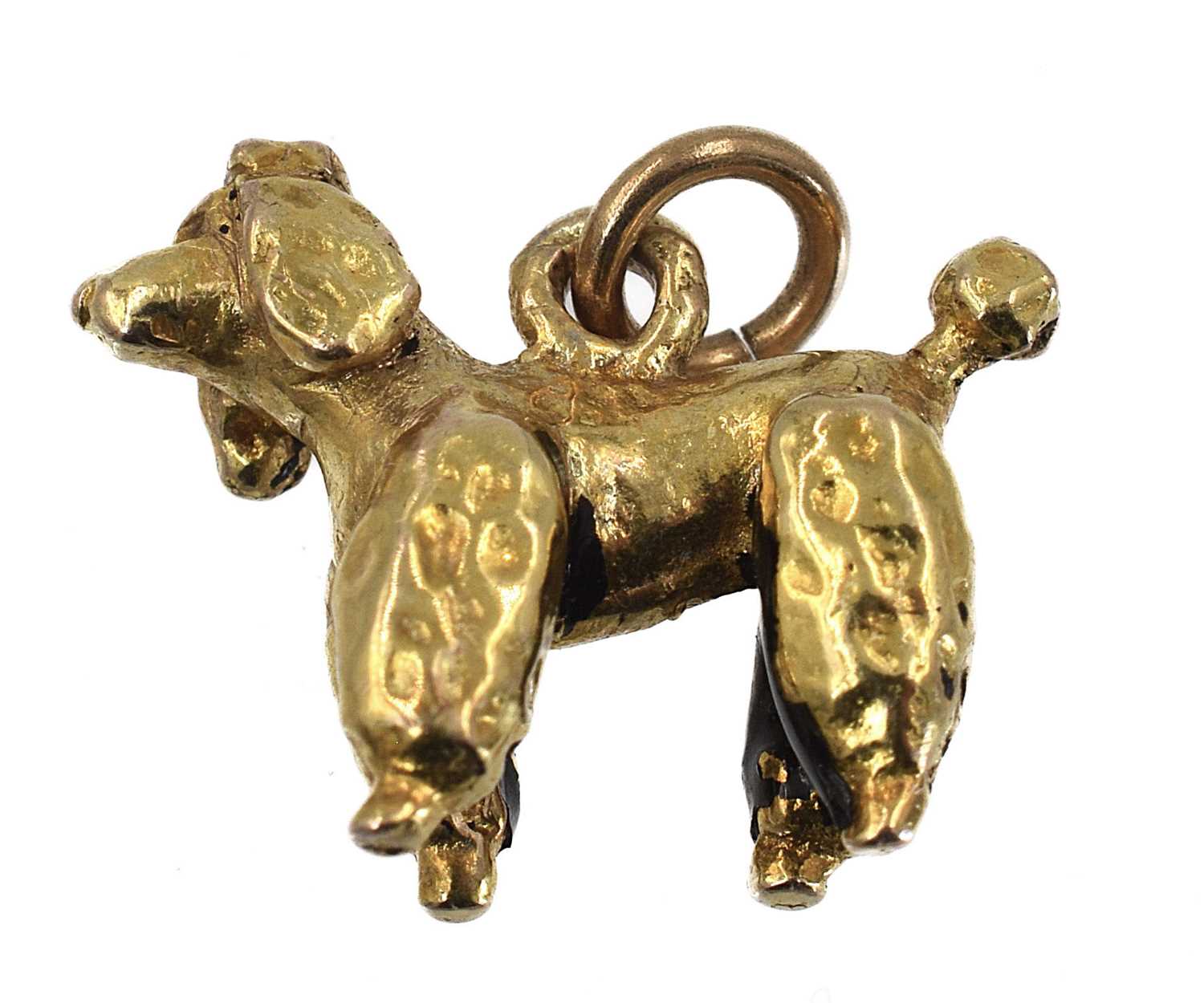 Lot 122 - A 14ct gold poodle charm
