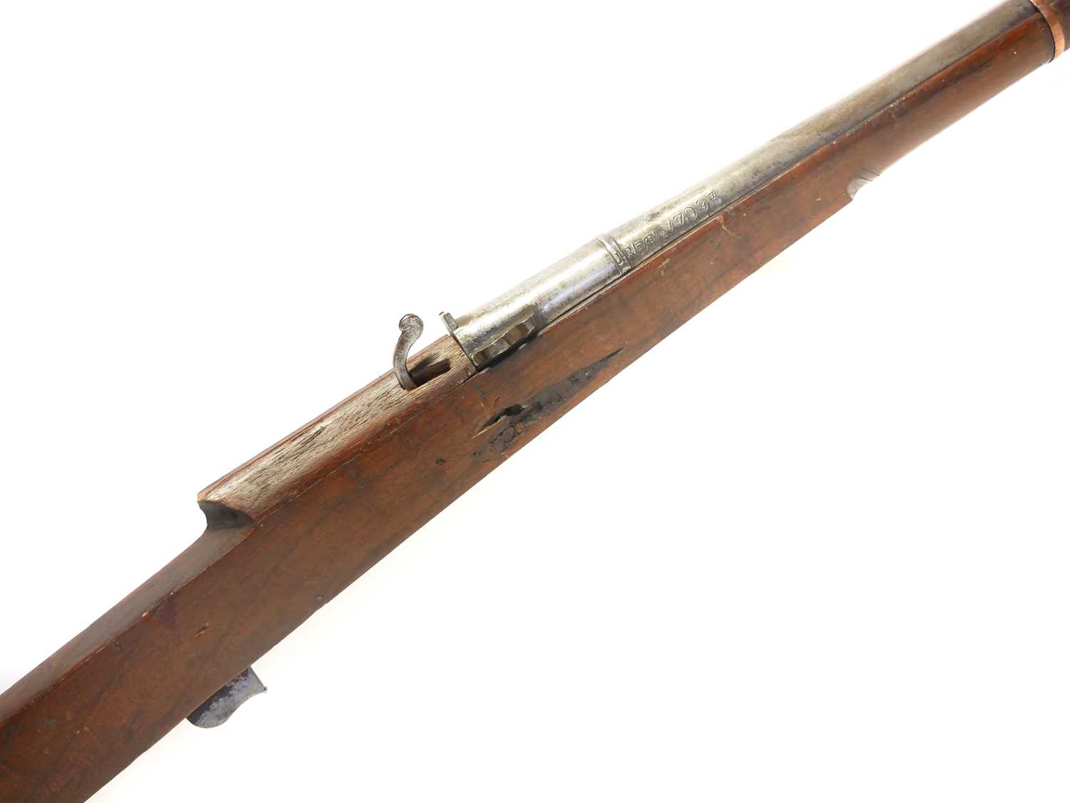 Lot 57 - Indian matchlock musket, approximately 20 bore,...