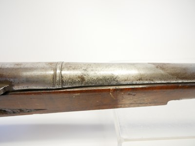Lot 57 - Indian matchlock musket, approximately 20 bore,...