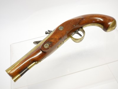 Lot 18 - Flintlock 24 bore pocket pistol by Tindall and...