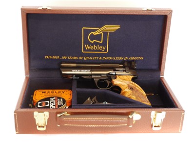 Lot 179 - Cased Webley Tempest .22 air pistol, no serial...