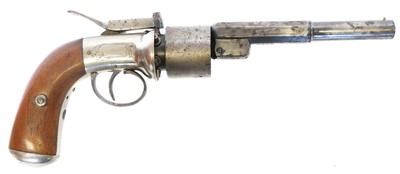 Lot 55 - Bakers Patent 64 bore percussion revolver,...