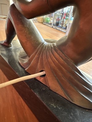 Lot 106 - Art Deco 'Egyptian Revival' Patinated Bronze Table Lamp