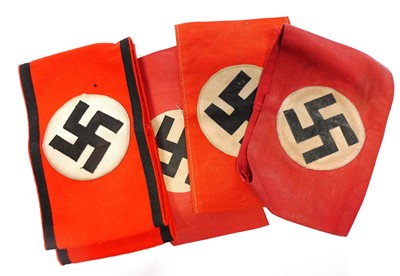 Lot 366 - Collection of Third Reich arm bands, to...